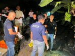 Photo Petugas Kepolisian di Lokasi penemuan potongan tubuh yang diduga merupakan kaki bayi oleh Warga Desa Batutumpang, Kecamatan Tegalwaru, Kabupaten Purwakarta, Jawa Barat, Rabu 29/7/2026 petang.